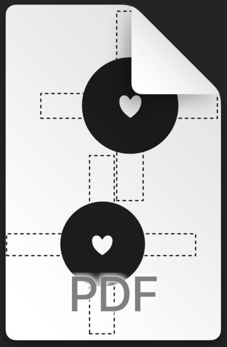 PDFs mit den Herzschablonen